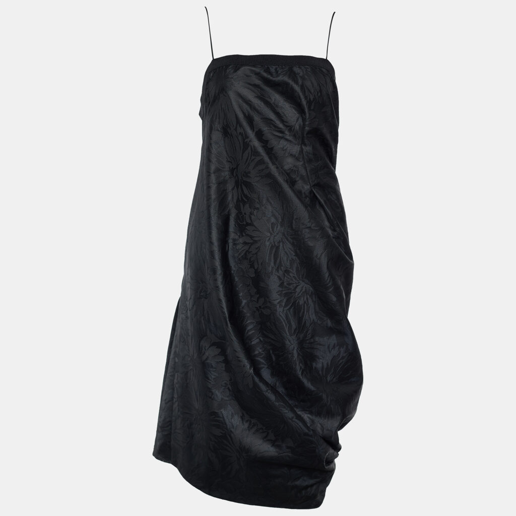 luxury-women-sportmax-used-clothes-p669874-005-1 Sportmax Black Floral Print Synthetic Sleeveless Dress M