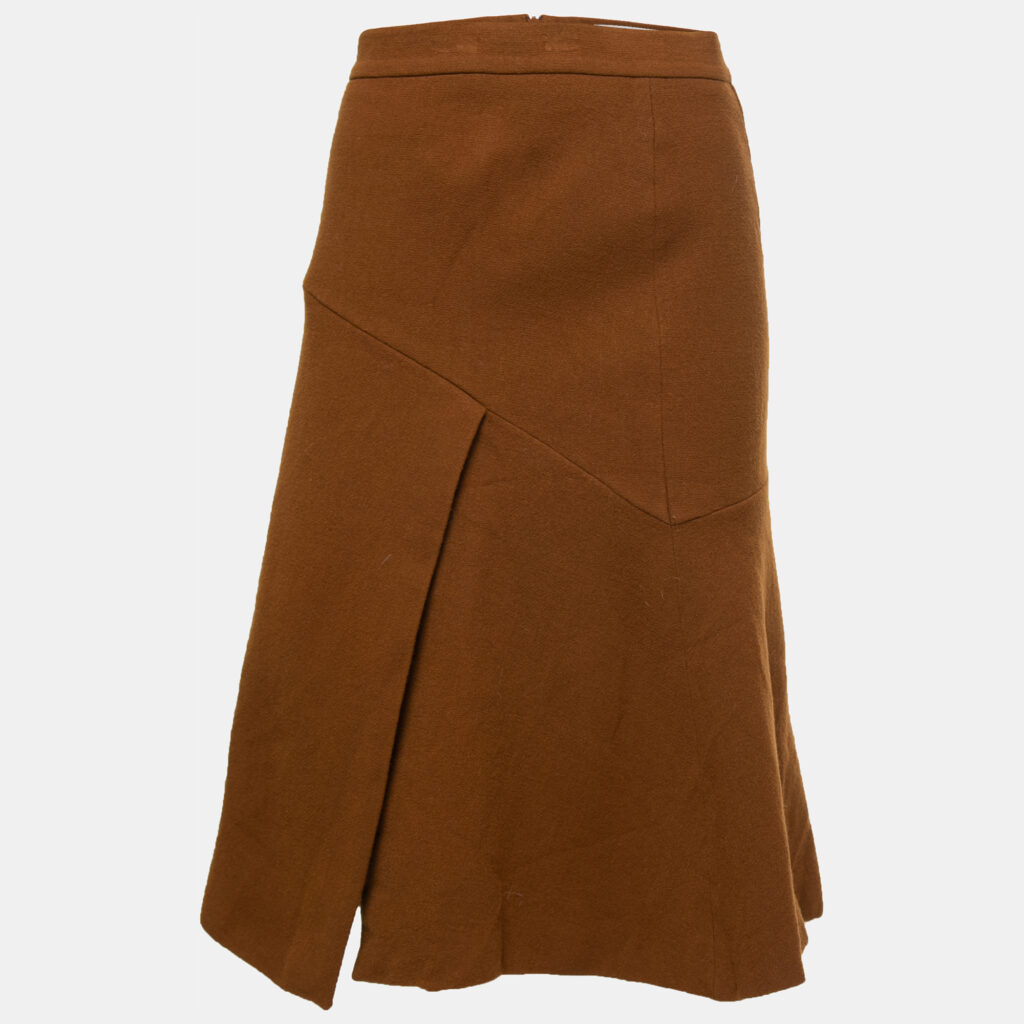 luxury-women-sportmax-used-clothes-p783363-005 Sportmax Brown Wool A-Line Skirt M