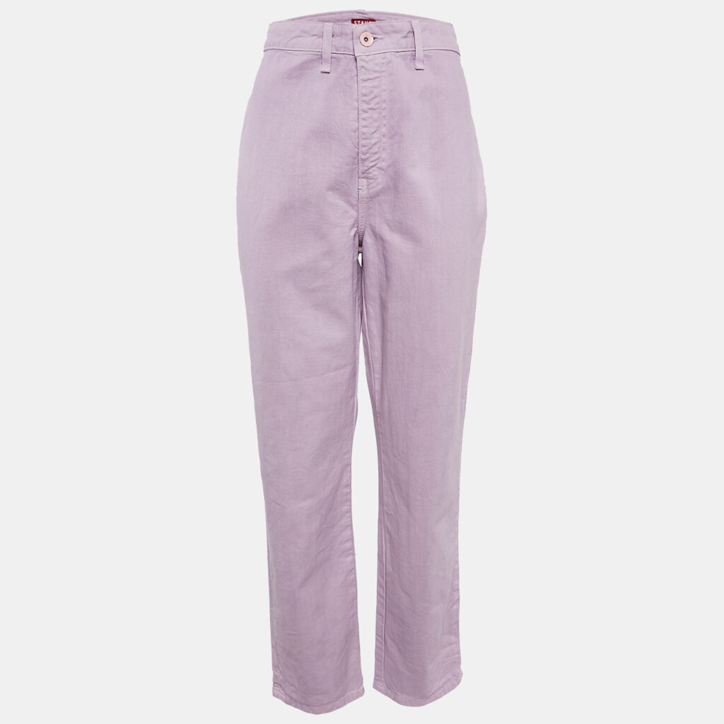 luxury-women-staud-used-clothes-p1107741-007 Staud Purple Lilac Denim Straight Leg Jeans L Waist 31"