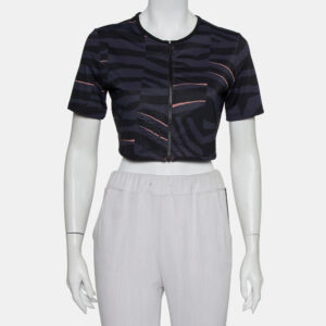 Stella McCartney Adidas Grey Train Crop Tee L