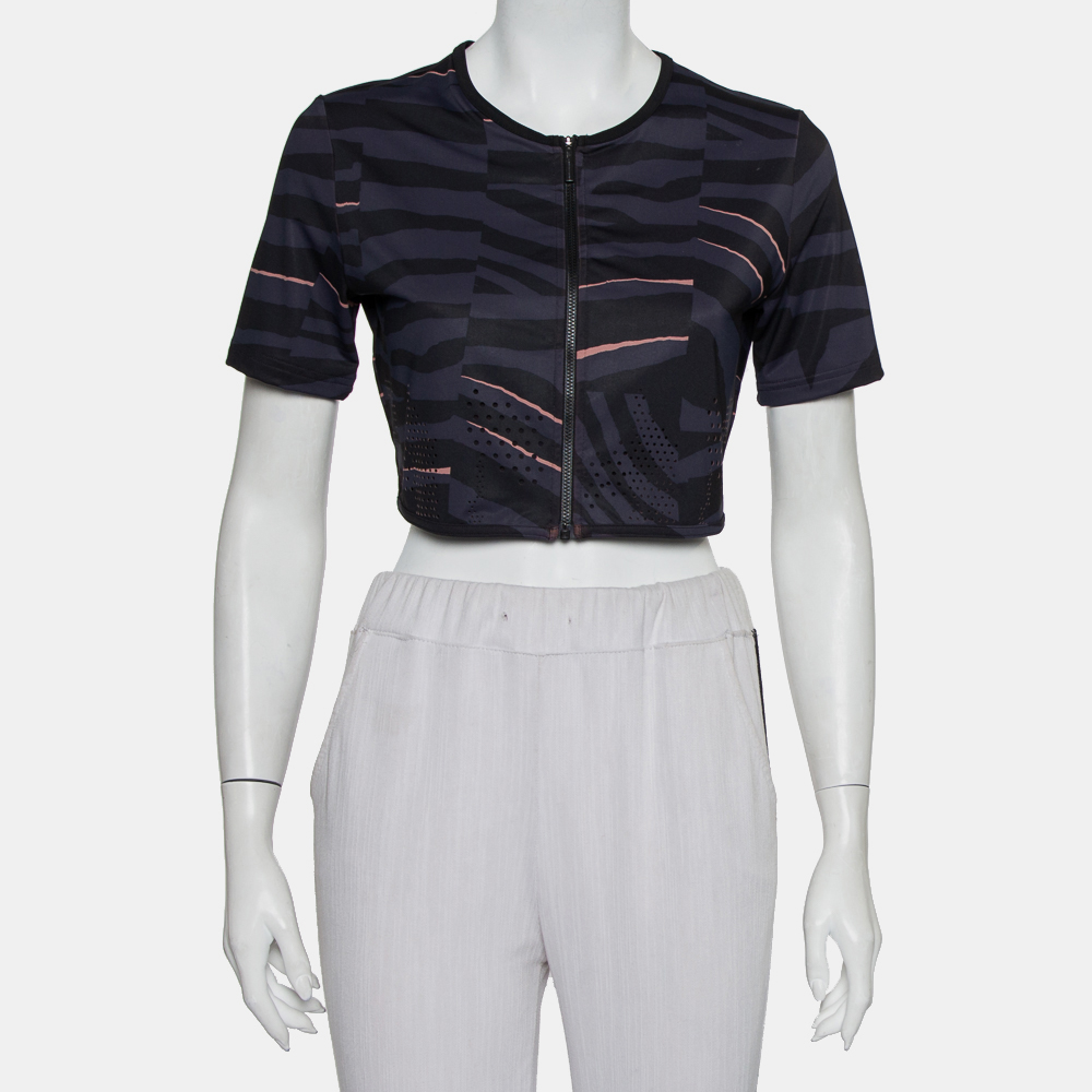 luxury-women-stella-mccartney-adidas-used-clothes-p430552-009 Stella McCartney Adidas Grey Train Crop Tee L