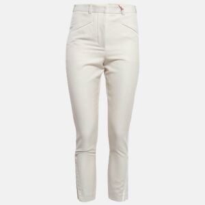 Stella McCartney Cream Side Stripe Wool Blend Formal Trousers S