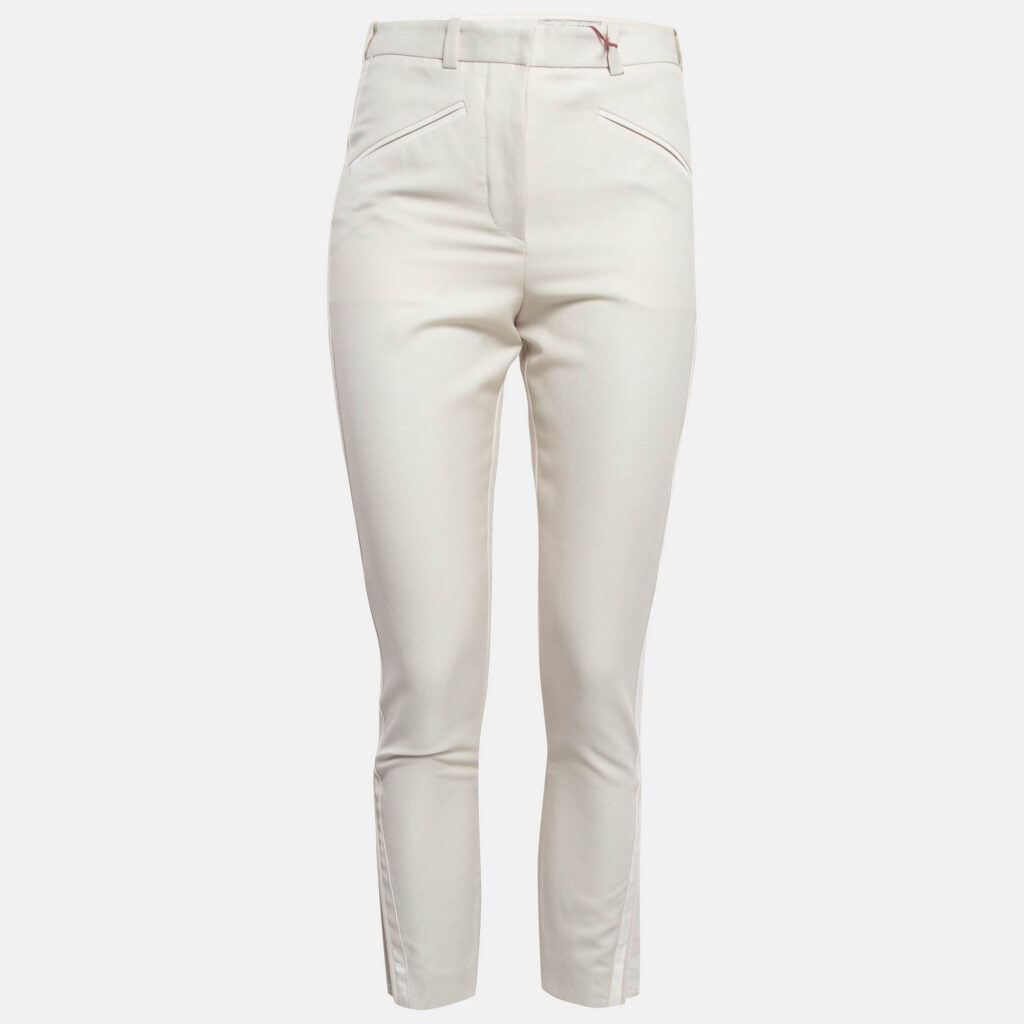 luxury-women-stella-mccartney-new-clothes-p988688-001 Stella McCartney Cream Side Stripe Wool Blend Formal Trousers S