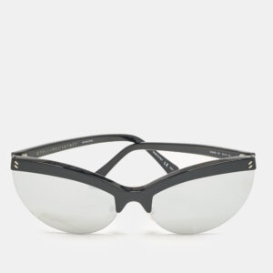 Stella McCartney Black/Silver SC0083S Mirror Cat Eye Sunglasses