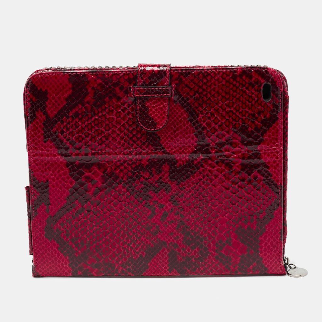 luxury-women-stella-mccartney-used-accessories-p668318-001-1 Stella McCartney Red Faux Python Leather Falabella iPad 2 Case Holder