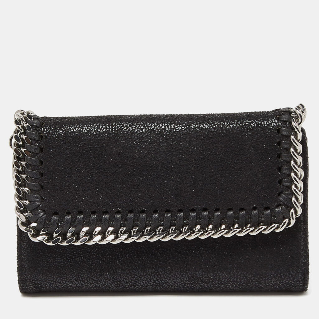 luxury-women-stella-mccartney-used-accessories-p940341-002 Stella McCartney Black Faux Leather Falabella iPhone 6 Case