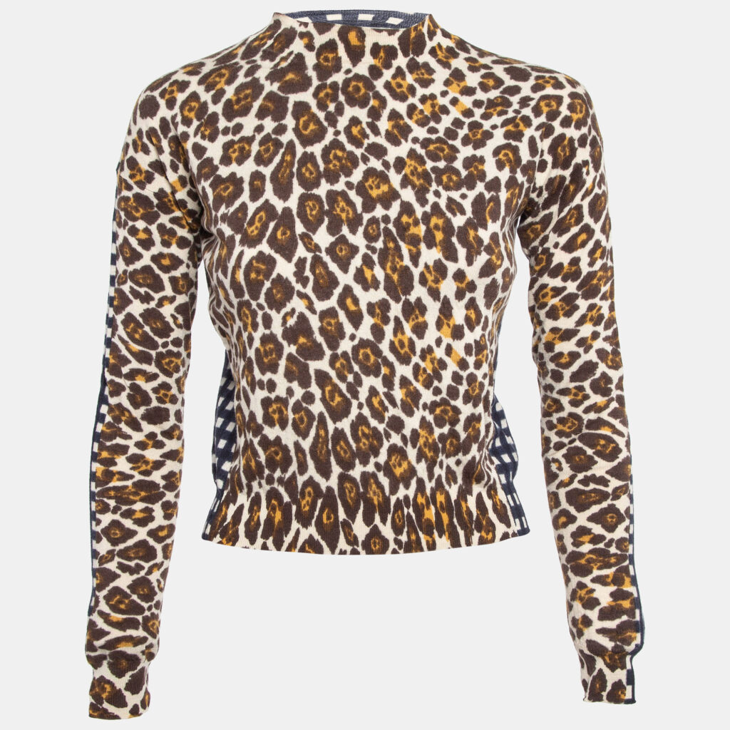 Stella McCartney Multicolor Printed High Neck Knit Top S