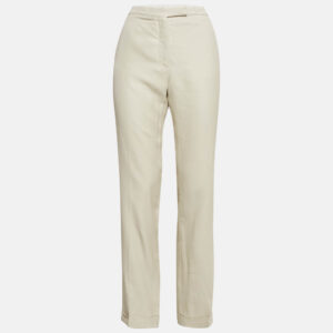 Stella McCartney Off-White Gabardine Tailored Trousers M