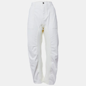 Stella McCartney White Denim & Jersey Tapered Jeans L/Waist 34"