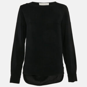 Stella McCartney BlacK Crepe High-Low Blouse S