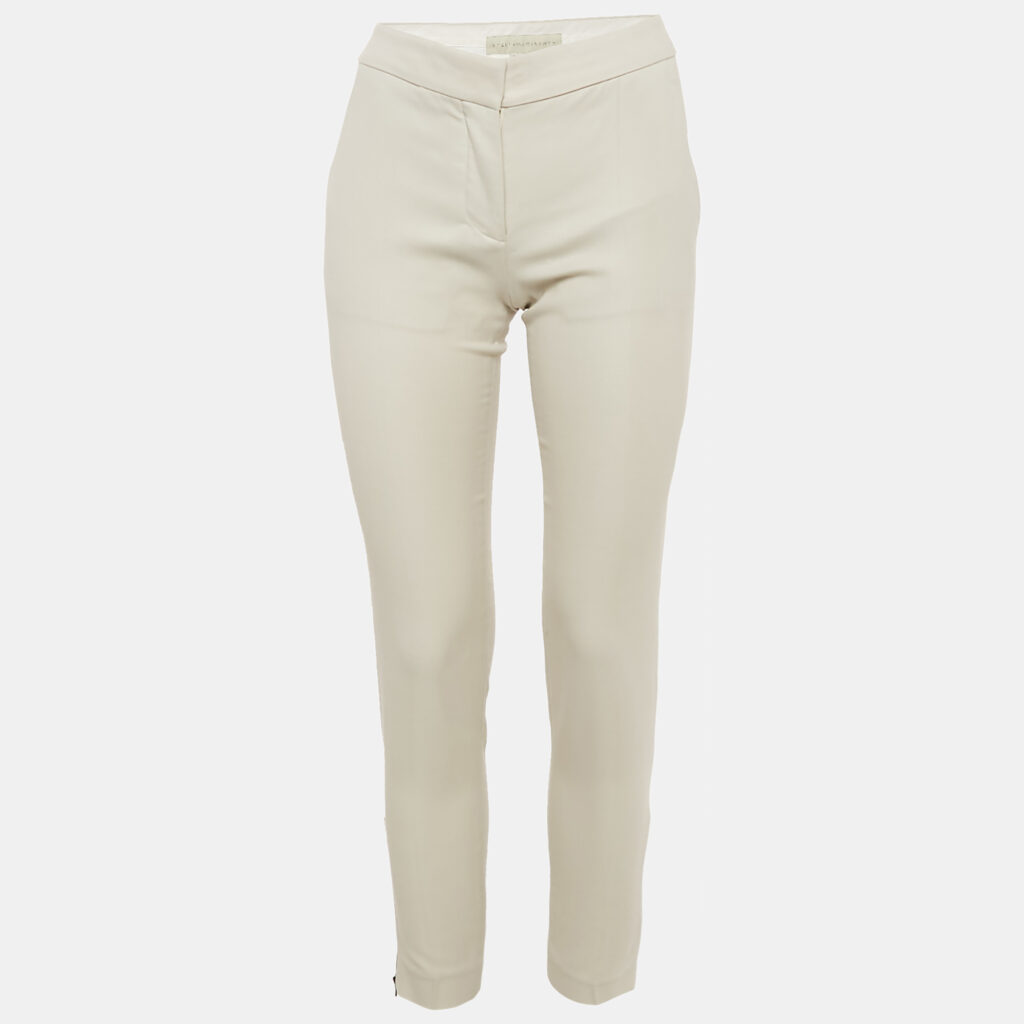 luxury-women-stella-mccartney-used-clothes-p1108603-001 Stella McCartney Beige Textured Wool Formal Pants XS