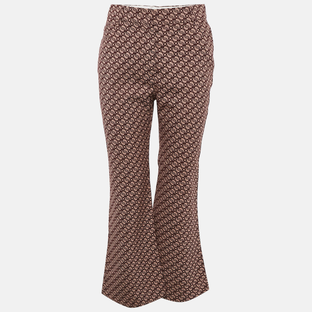 luxury-women-stella-mccartney-used-clothes-p1112700-001 Stella McCartney Pink/Red Jacquard Wide Leg Pants M