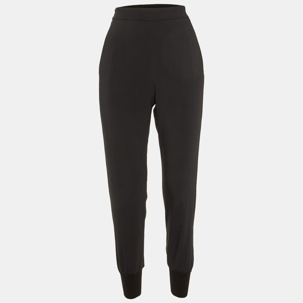 luxury-women-stella-mccartney-used-clothes-p1147158-005.jpg Stella McCartney Black Crepe Jogger Pants XS