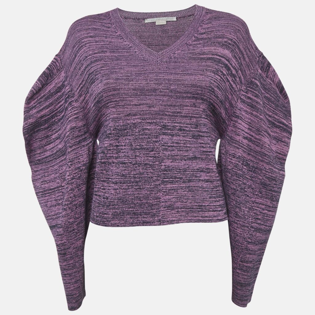 luxury-women-stella-mccartney-used-clothes-p1159989-001 Stella McCartney Purple Patterned Cotton Knit Sweater M