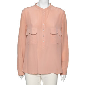 Stella McCartney Peach Silk Pocket Detail Blouse L