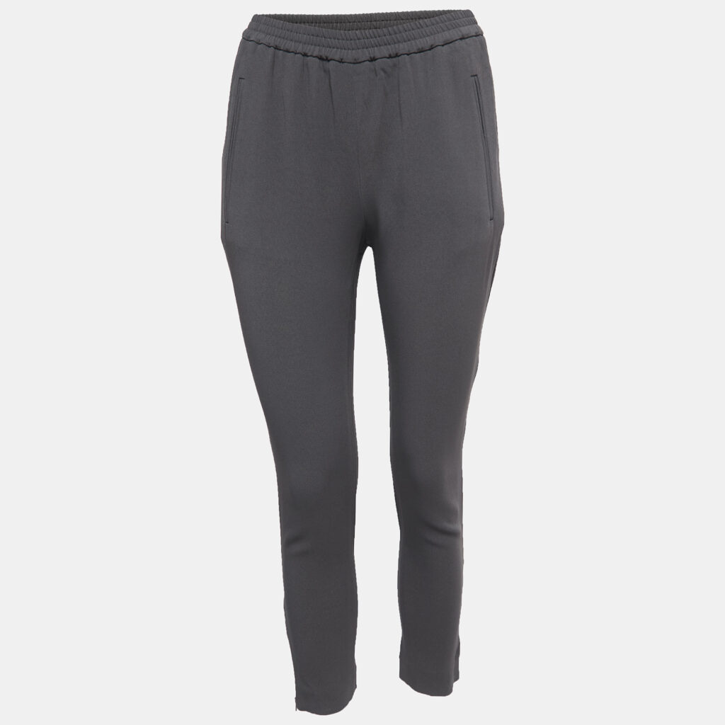 luxury-women-stella-mccartney-used-clothes-p803099-006 Stella McCartney Grey Crepe Tapered Leg Pants XS