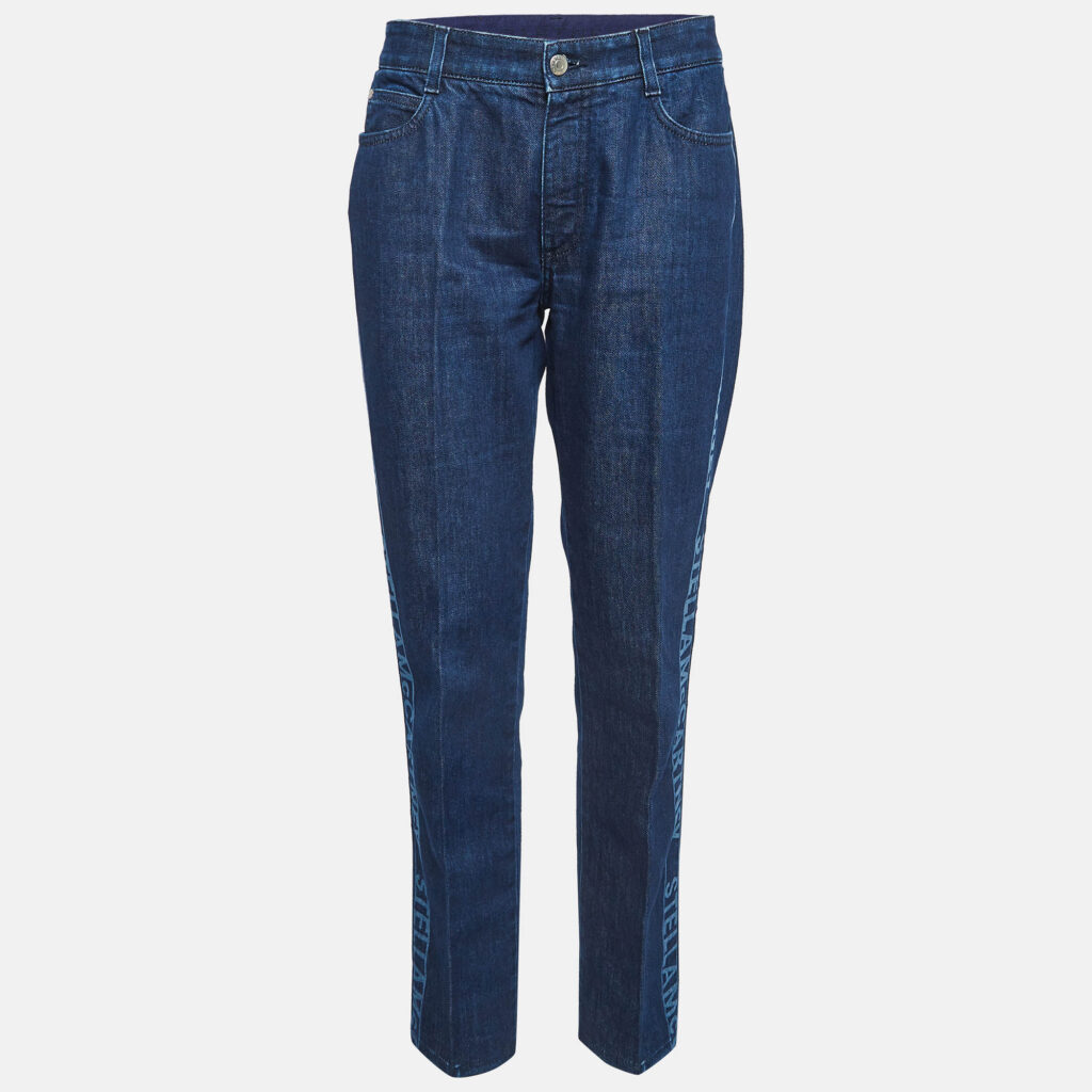 luxury-women-stella-mccartney-used-clothes-p972705-002 Stella McCartney Blue Logo Printed Denim Jeans M Waist 27"