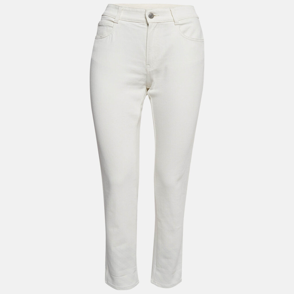 luxury-women-stella-mccartney-used-clothes-p974198-001 Stella McCartney White Hem Printed Denim Jeans M Waist 28"