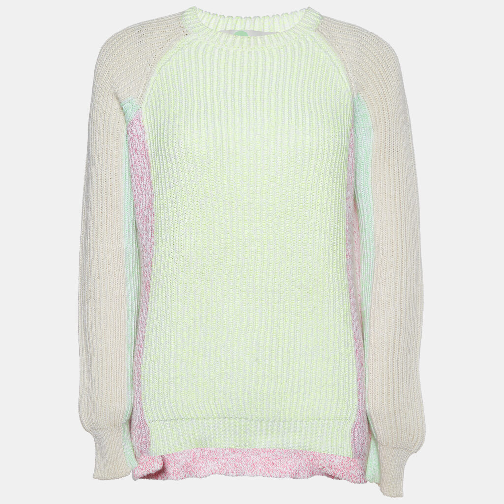 luxury-women-stella-mccartney-used-clothes-p977764-001 Stella McCartney Multicolor Colorblock Rib Knit Sweater S