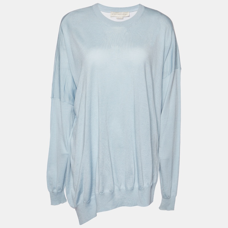 luxury-women-stella-mccartney-used-clothes-p983448-1716443317-004 Stella McCartney Light Blue Wool & Silk Jumper M