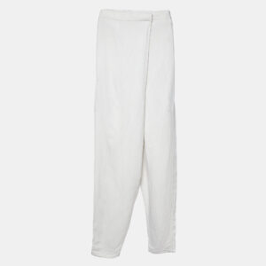 Stella McCartney Beige Linen Blend Front Wrap Pants S
