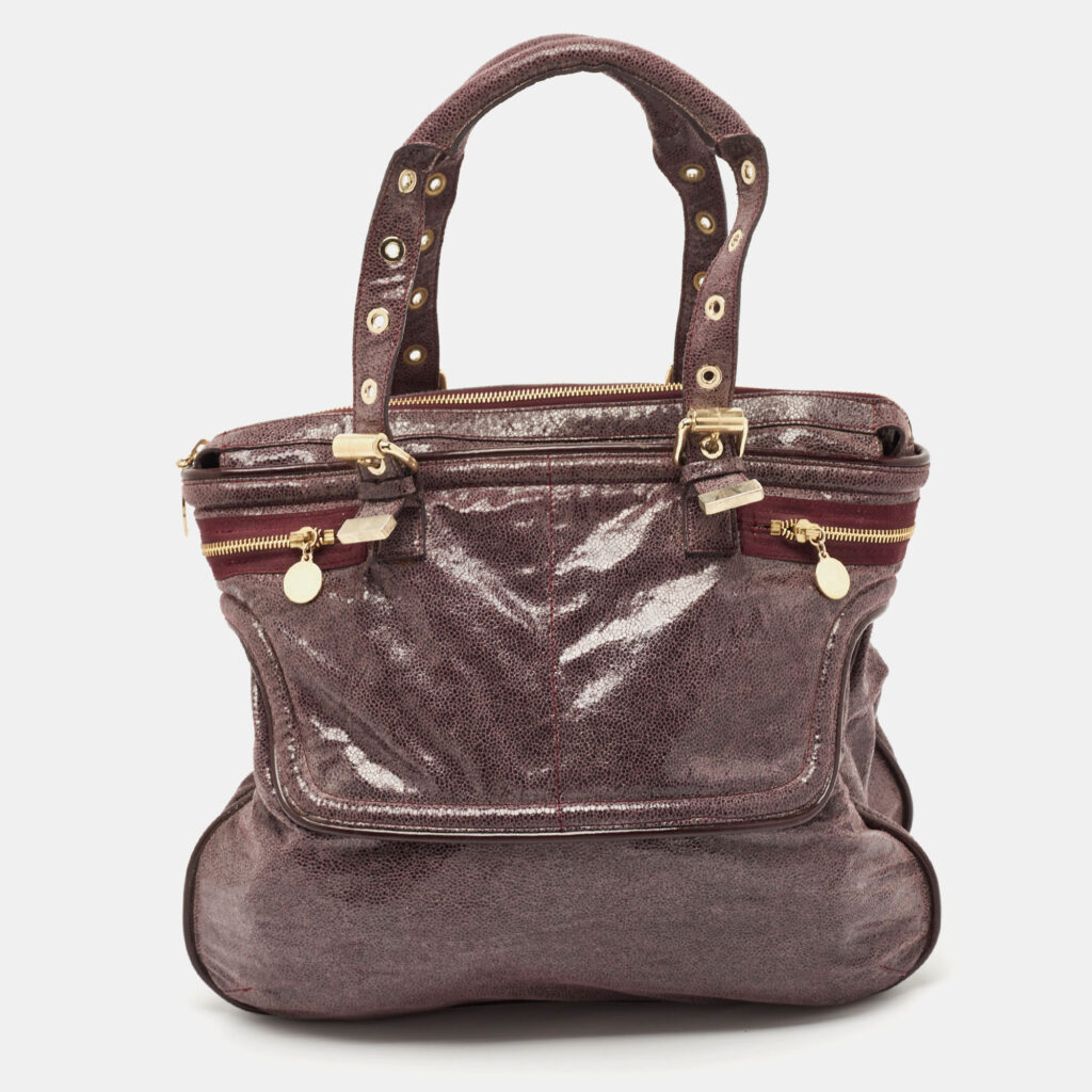 luxury-women-stella-mccartney-used-handbags-p1138974-009 Stella McCartney Purple Faux Leather Appaloosa Tote