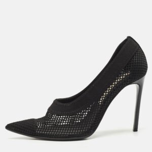 Stella McCartney Black Knit Mesh Pointed Toe Pumps Size 36