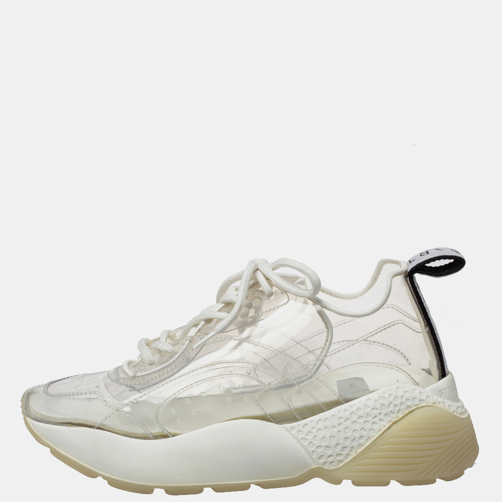 Stella McCartney White PVC Eclypse Sneakers Size 39
