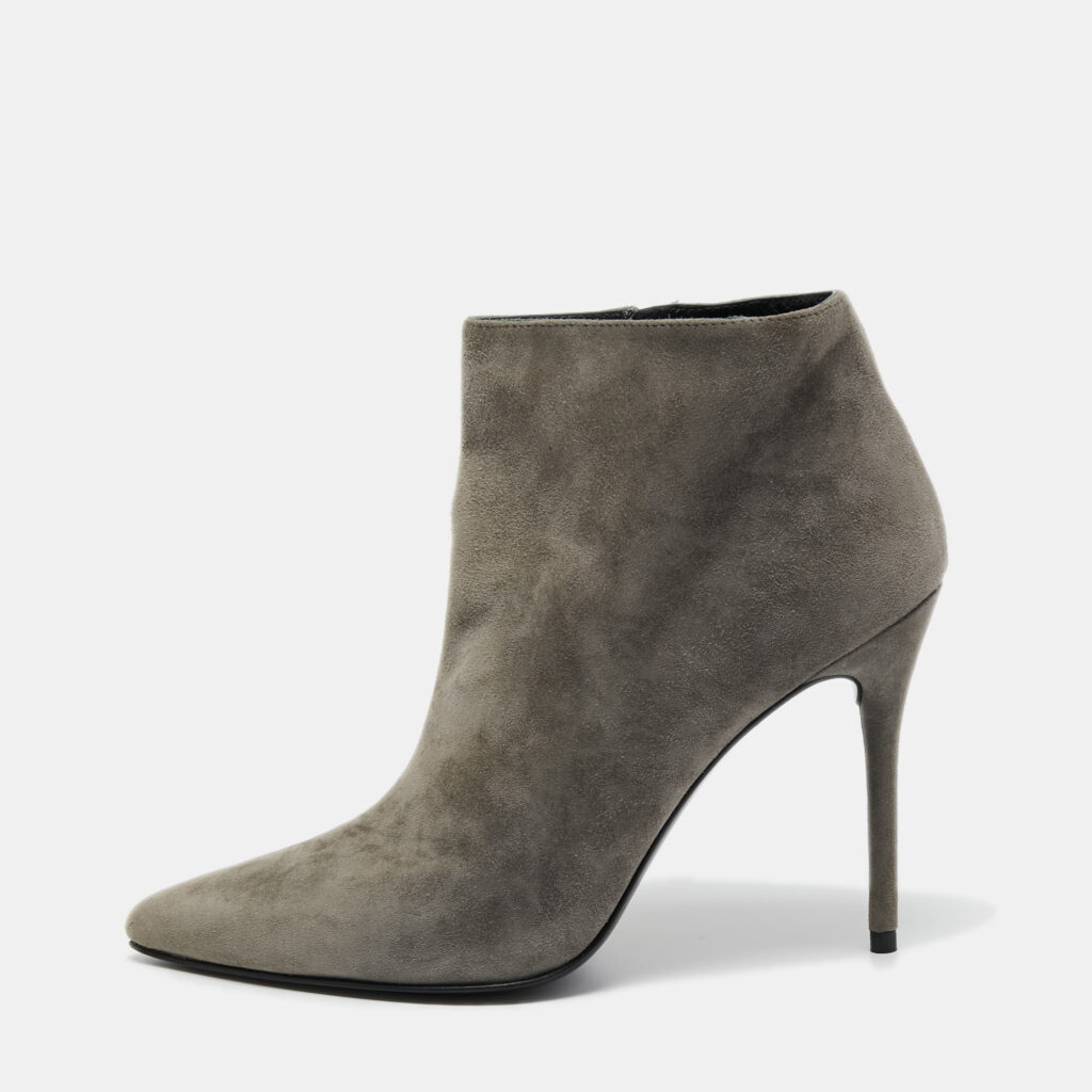 luxury-women-stuart-weitzman-new-shoes-p721949-001 Stuart Weitzman Grey Suede Ankle Boots Size 40