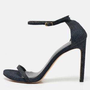 Stuart Weitzman Blue Denim Ankle Strap Sandals Size 40