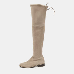 Stuart Weitzman Grey Suede Over The Knee Boots Size 38
