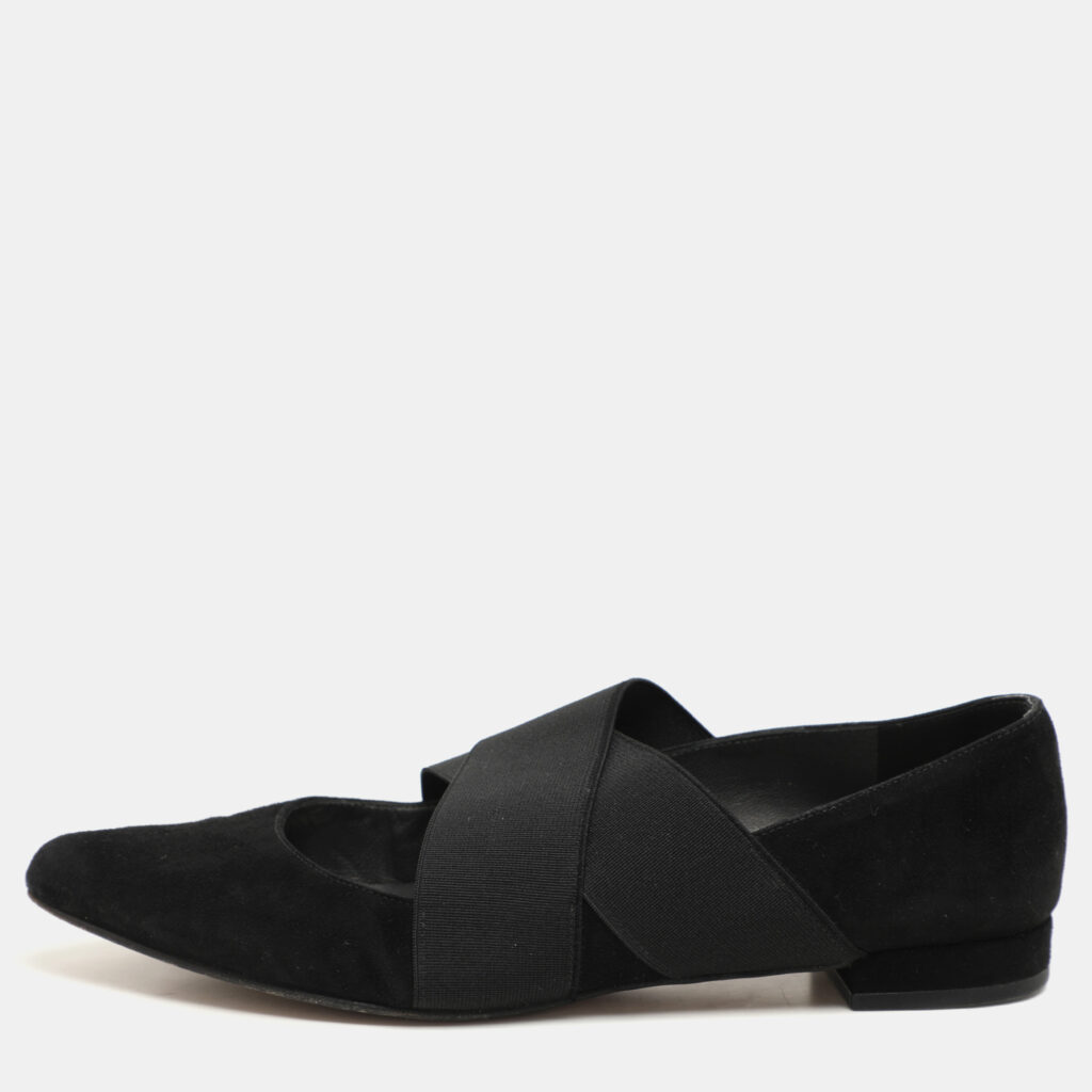 luxury-women-stuart-weitzman-used-shoes-p1147485-005 Stuart Weitzman Black Elastane and Suede Pumps Size 37