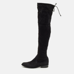 stuart weitzman black suede highland over the knee boots size 37