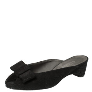 Stuart Weitzman Black Suede Slide Sandals Size 37