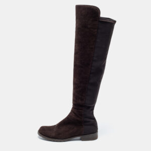 Stuart Weitzman Brown Suede Knee Length Boots Size 34.5