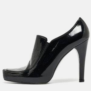 Stuart Weitzman Black Patent Leather Loafer Pumps Size 39