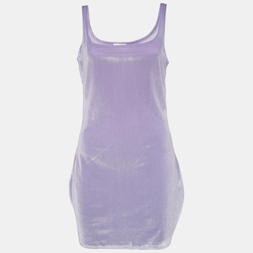 luxury-women-superdown-used-clothes-p1110292-005 Superdown Lavender Stretch Velvet Jenny Mini Dress L