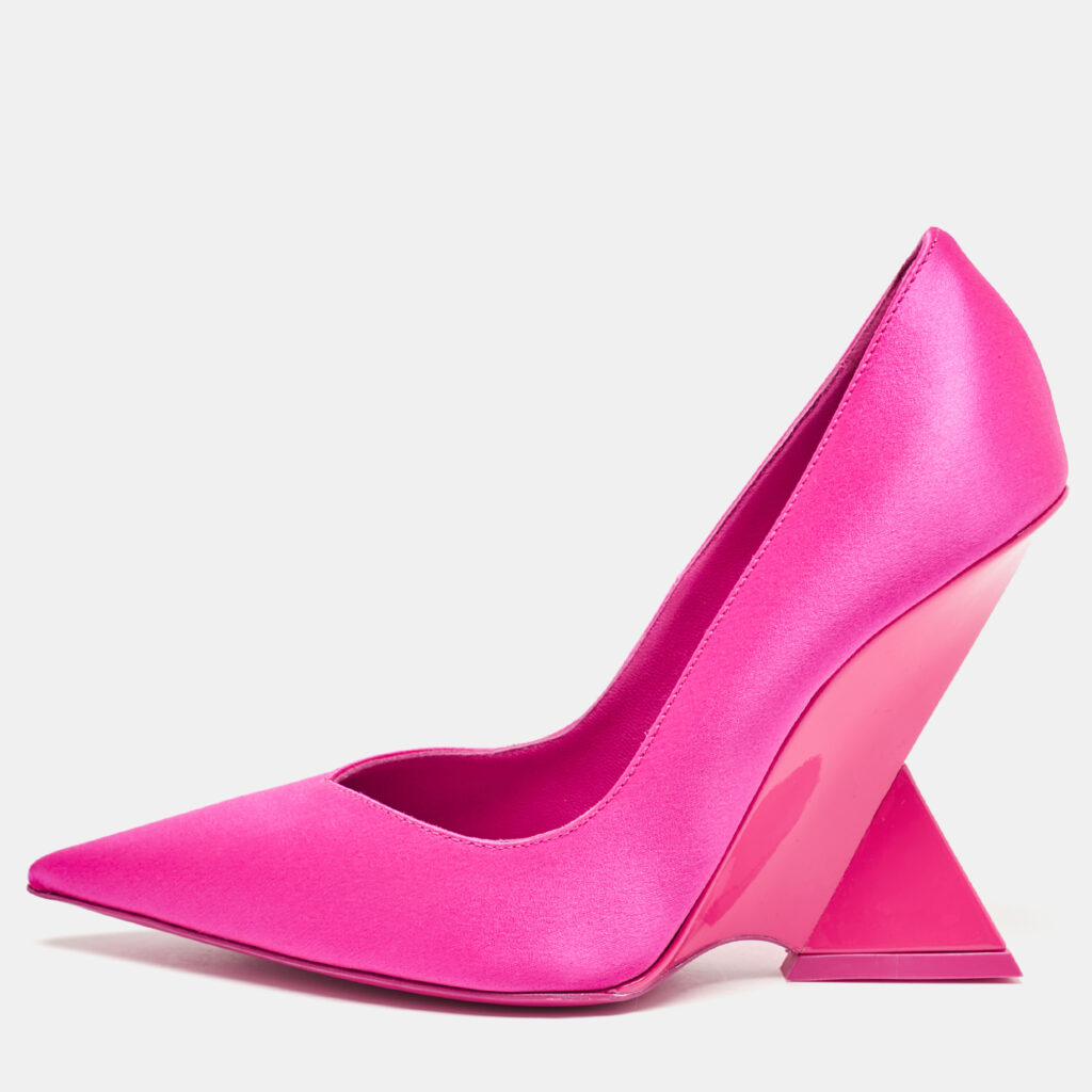 luxury-women-the-attico-new-shoes-p1094780-001 The Attico Fuchsia Satin Cheope Pumps Size 35