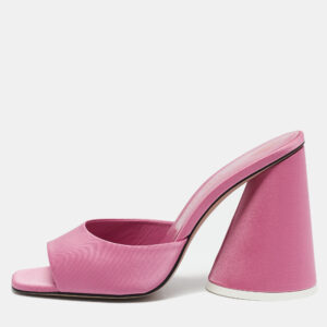 The Attico Pink Satin Luz Mules Size 39.5