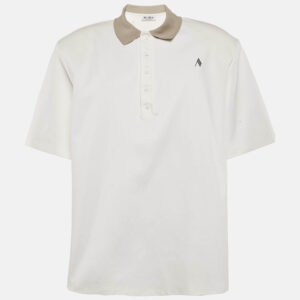 The Attico White Cotton Delice Polo T-Shirt M