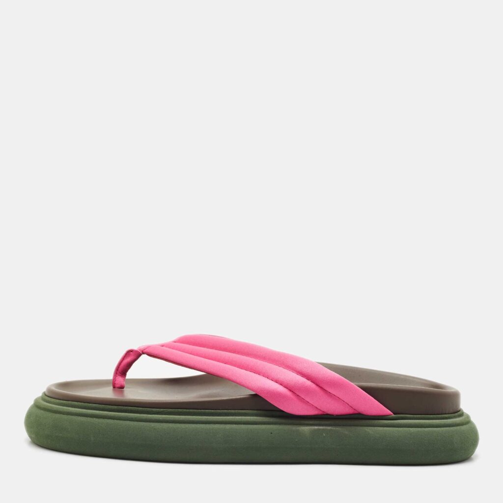 luxury-women-the-attico-used-shoes-p1158674-003 The Attico Pink Satin Thong Sandals Size 40