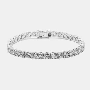 9.5 cts round brilliant cut 18k white gold lab grown diamonds tennis bracelet
