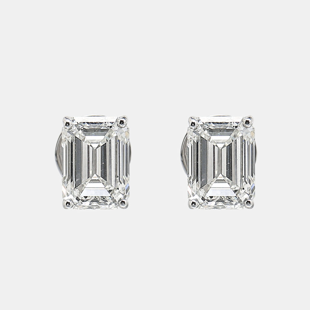 luxury-women-the-diamond-edit-new-fine-jewelry-p1115673-003.jpg 6.00 cts Emerald Cut 18k White Gold Lab Grown Diamonds Solitaire Stud Earrings