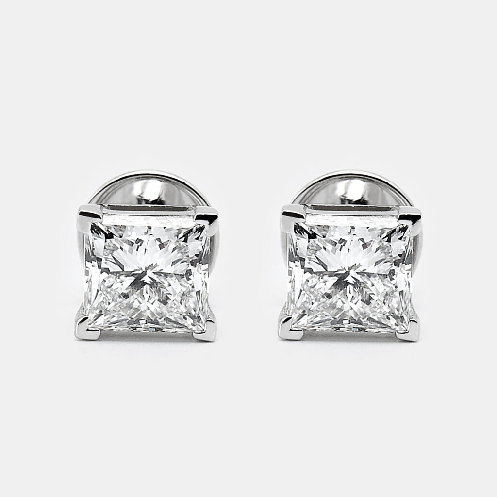 luxury-women-the-diamond-edit-new-fine-jewelry-p1130696-003.jpg 3.00 cts Princess Cut 18k White Gold Lab Grown Diamonds Earrings