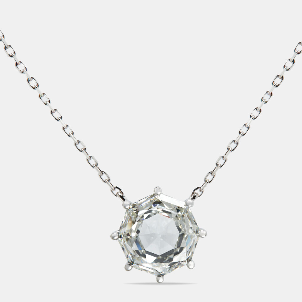 luxury-women-the-diamond-edit-new-fine-jewelry-p1148601-002.jpg 6.00 cts Octagonal Step Cut Lab Grown Diamond 18k White Gold Chain Necklace