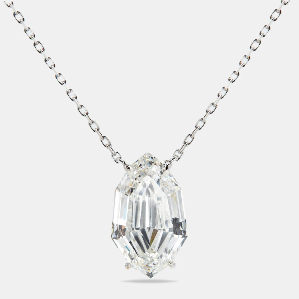 luxury-women-the-diamond-edit-new-fine-jewelry-p1148602-002.jpg 10.00 cts Decagonal Step Cut Lab Grown Diamond 18k White Gold Chain Necklace