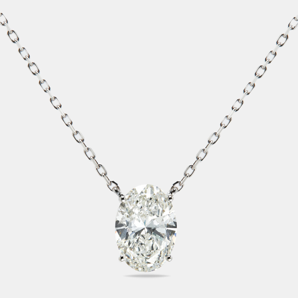 luxury-women-the-diamond-edit-new-fine-jewelry-p1148604-002.jpg 3.00 cts Oval Brilliant Lab Grown Diamond 18k White Gold Chain Necklace