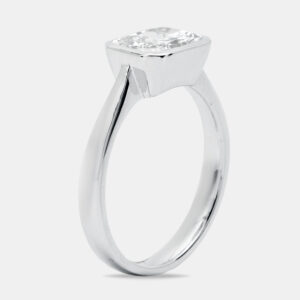 1.50 cts radiant cut lab grown diamond 18k white gold ring size 52