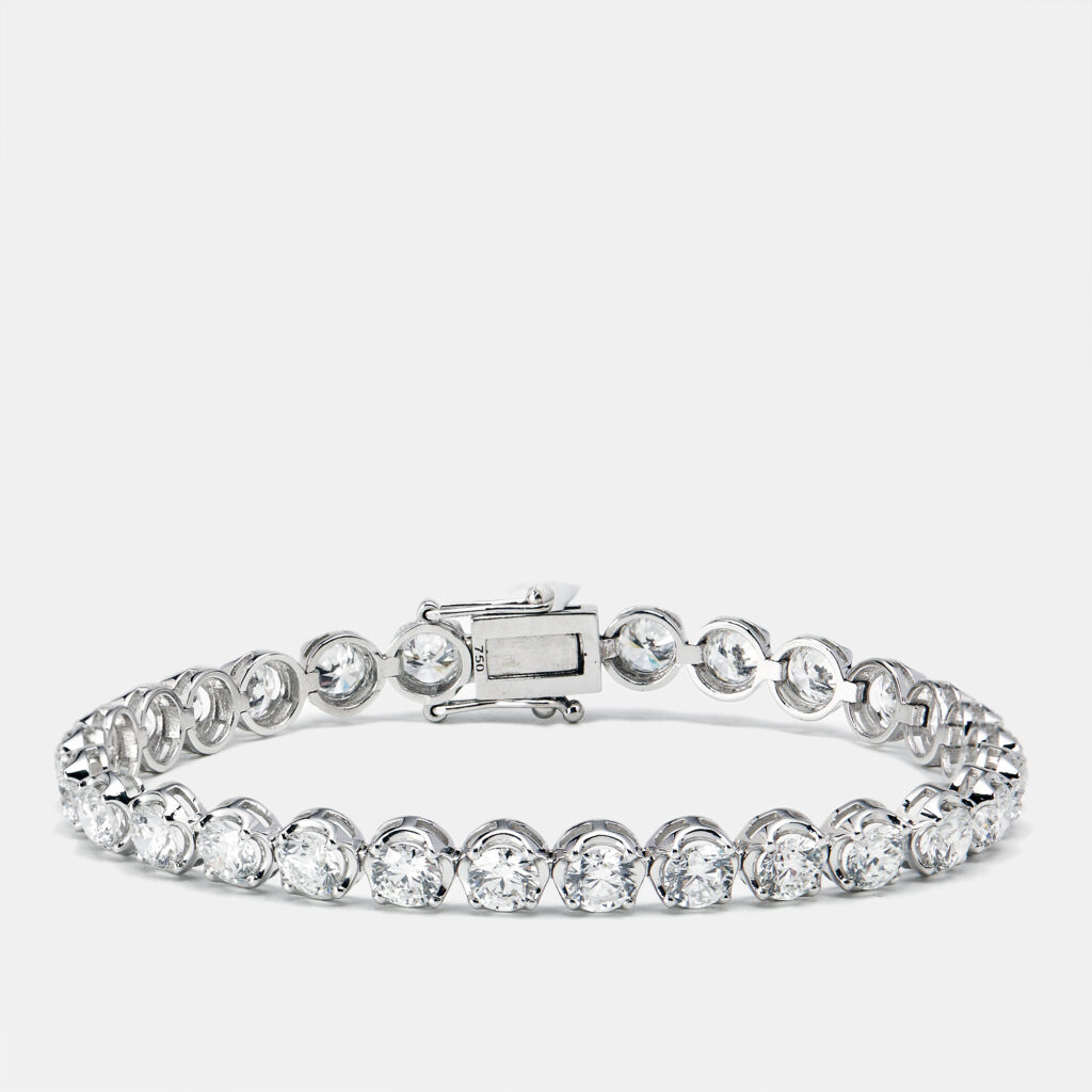 luxury-women-the-diamond-edit-new-fine-jewelry-p1169215-002.jpg 8.61 cts Round Brilliant Cut Lab Grown Diamonds 18k White Gold Tennis Bracelet