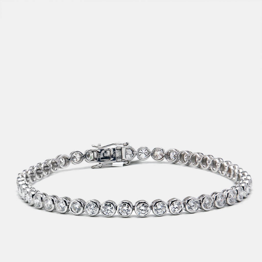 luxury-women-the-diamond-edit-new-fine-jewelry-p1169220-002.jpg 5.96 cts Round Brilliant Cut Lab Grown Diamonds 18k White Gold Tennis Bracelet